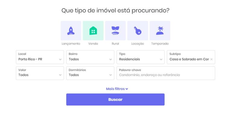 tela do portal sub100 pesquisa inicial