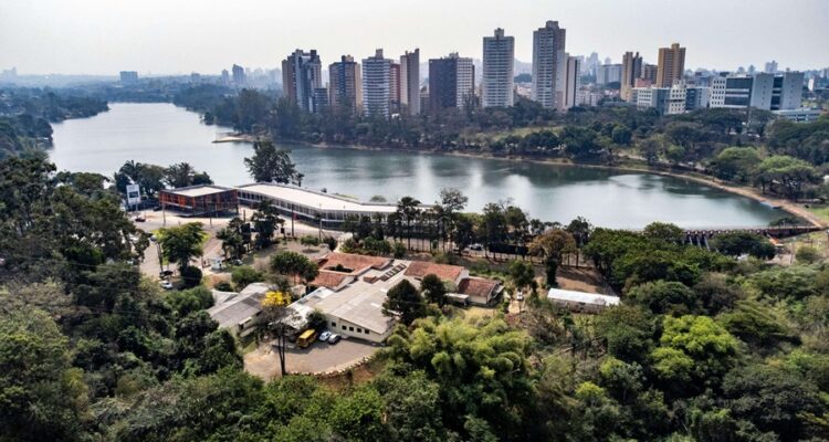 Bairros em Londrina - Vista Aera da Cidade lago Igapó